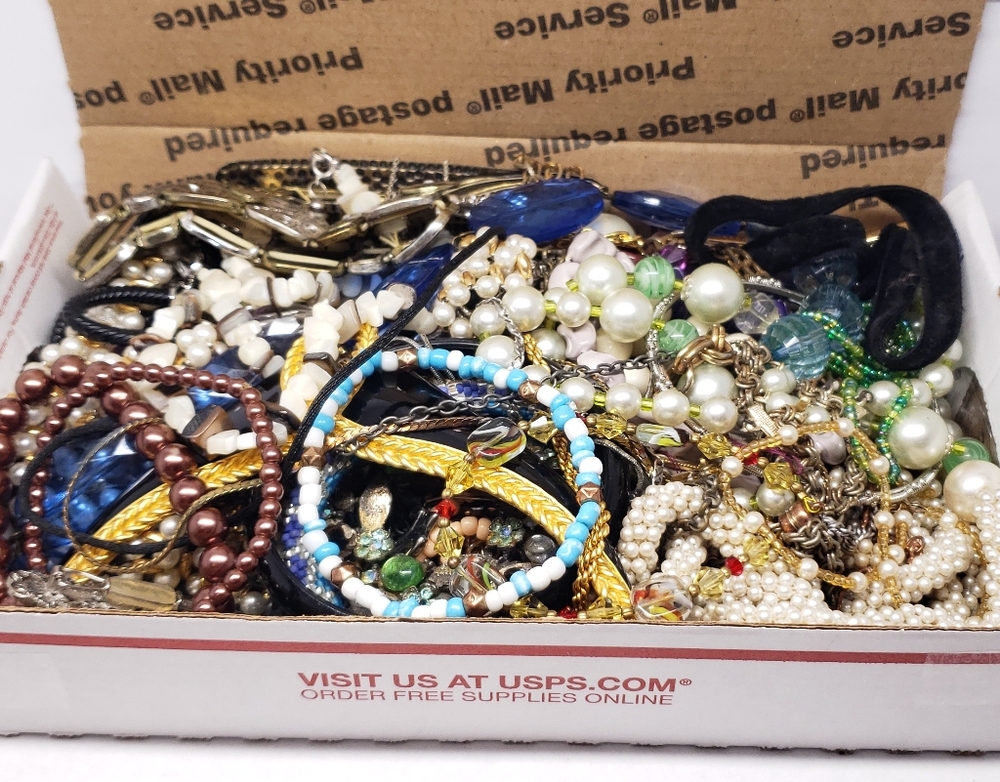 2+ lb. Vintage to Now Mixed Craft/Wearable Jewelry Lot.